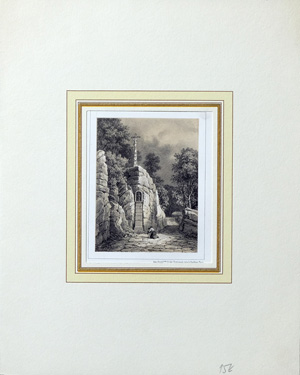 Alte Ansicht Col de la Schlucht Vogesen Vosges Le Pied du Diable , 1863