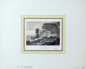 Keltischer Felsen und Mauer bei Ribeauvillé Vogesen Rocher et Mur Celtique, 1863