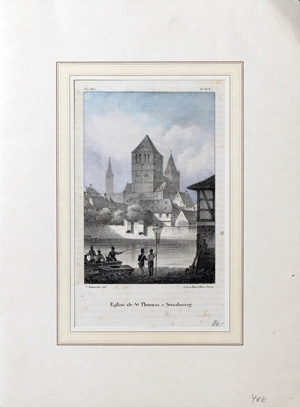 Alte Ansicht Strasbourg  Eglise de St.T. à Strasbourg ,  1850