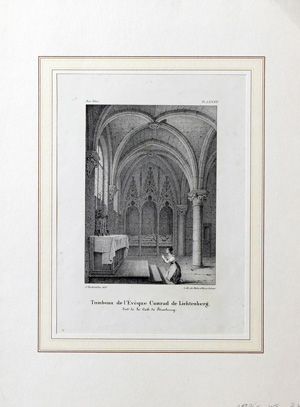 Grab des Lichtenberg Tombeau de l´Evèque C.Lichtenberg,  1840