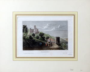 Alte Ansicht Burg Fürstenberg am Rhein Fürstenberg, 1850