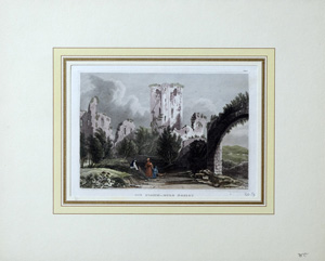 Alte Ansicht Nassau Stammburg bei Koblenz DIE STAMM_BURG NASSAU, 1838