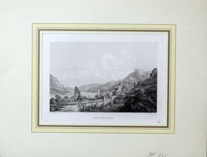 Alte Ansicht Bacharach BACHARACH., 1835
