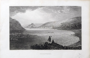 Alte Ansicht Oberwesel / Rhein OBERWESEL., 1825