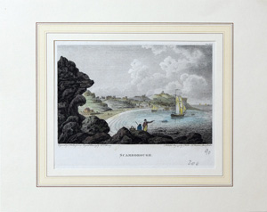 Alte Ansicht Scarborough England SCABOROUGH.,  1798