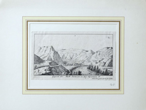 Alte Ansicht Tarascon Pyrenäen Frankreich Gegend der Stadt Tarascon in den Pyrenäen.,  1810