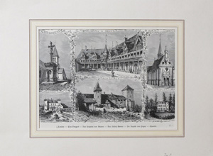 Alte Ansicht Schlos Gevrey Frankreich Chateau de GEVREY,  1880