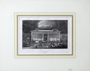 Alte Ansicht Leichenschauhaus LA MORGUE,  1850
