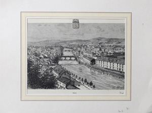 Alte Ansicht Epinal Frankreich Epinal.,  1880