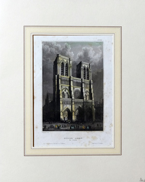 Alte Ansicht Notre Dame Cathedrale Paris NOTRE DAME,  1840