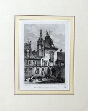 Alte Ansicht Bourges Maison de Jaques-Coeur MAISON DE JAQUES-COEUR. (Bourges),  1850