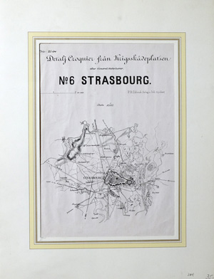 Alter Stadtplan Strasbourg No.6 STRASBOURG.,  1870