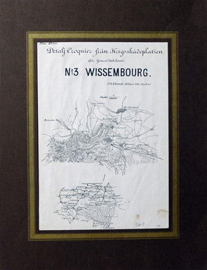 Alter Stadtplan von Wissembourg Frankreich No. 3 Wissembourg,  1860