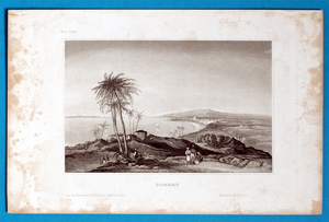 Alte Ansicht Bombay, Indien BOMBAY,  1845