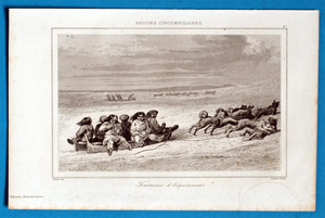 Alte Ansicht Eskimos, Schlitten, Arktis REGIONES CIRCUMPOLAIRES - Traineau d`Esquimaux.,  1840