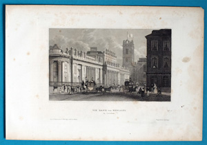 Alte Ansicht Bank von England in London DIE BANK von ENGLAND in LONDON, 1887