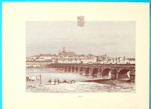 Alte Ansicht Nevers Frankreich Nevers.,  1880