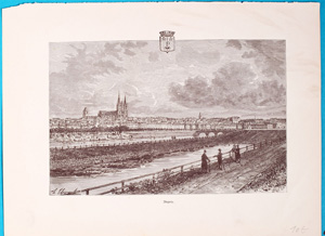 Alte Ansicht Angers Frankreich Angers.,  1880