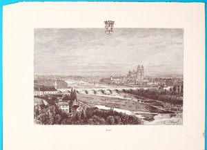 Alte Ansicht Tours Frankreich Tours.,  1880