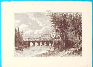 Alte Ansicht Chateauroux Frankreich Chateauroux.,  1880