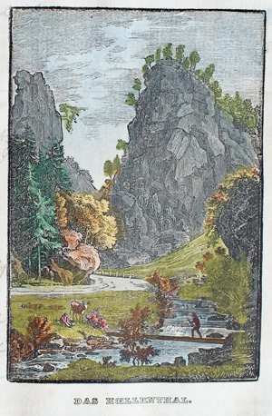 Alte Ansicht Schwarzwald Höllental DAS HOELLENTHAL., 1836