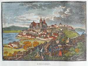 Alte Ansicht Breisach am Rhein, bei Freiburg BREISACH, 1836