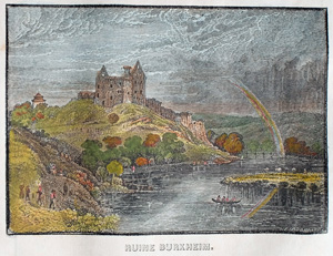 Alte Ansicht Burkheim am Rhein RUINE BURKHEIM, 1836