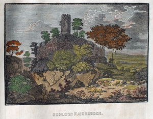 Alte Ansicht Freiburg i.Br., Zähringen Schloss SCHLOSS ZÄHRINGEN, 1836