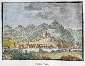 Alte Ansicht Hausach, Kinzigtal Schwarzwald HAUSACH., 1836