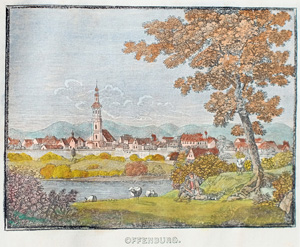 Alte Ansicht Offenburg OFFENBURG., 1836