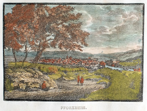 Alte Ansicht von Pforzheim PFORZHEIM., 1836