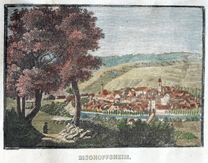 Alte Ansicht Bischaffsheim BISCHOFFSHEIM., 1836