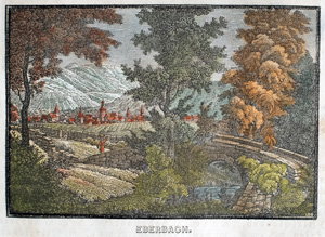 Alte Ansicht Eberbach Neckartal EBERBACH, 1836