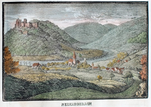 Alte Ansicht Neckargerach Neckar NECKARGERACH, 1836