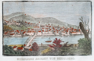 Alte Ansicht Heidelberg von Norden NÖRDLICHE ANSICHT VON HEIDELBERG, 1836