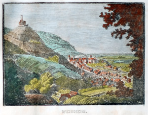 Alte Ansicht Weinheim WEINHEIM, 1836