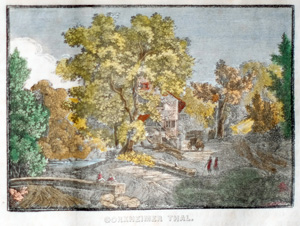 Alte Ansicht Weinheim Gorxheimer Tal GORXHEIMER THAL, 1836