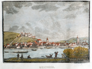 Alte Ansicht Wertheim WERTHEIM, 1836