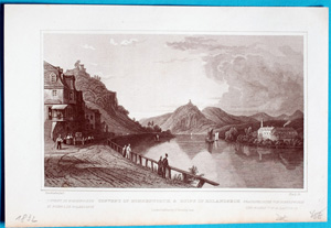 Alte Ansicht Rolandseck (Bad Honnef) CONVENT OF NONNENWORTH & RUINS OF ROLANDSECK, 1832
