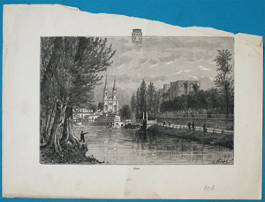 Alte Ansicht Niort France Niort.,  1885