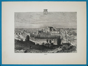 Alte Ansicht Poitiers France Poitiers.,  1885