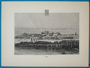 Alte Ansicht Avignon France Avignon.,  1885