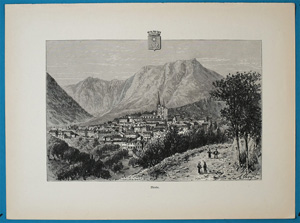 Alte Ansicht Mende France Mende.,  1885