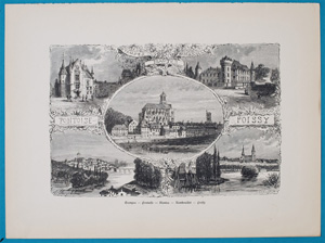 Alte Ansicht Rambouillet France Stampes-Pontoise-Mantes-Rambouillet-Poissy.,  1885