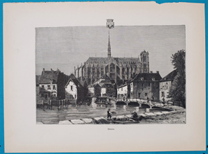 Alte Ansicht Amiens France Amiens.,  1885