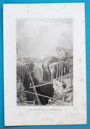 Alte Ansicht Minen in Schweden The IRONMINES of DANNEMORA, 1835