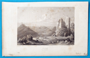 Alte Ansicht Trifels Pfalz TRIFELS,  1835