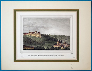 Alte Ansicht Kranichfeld Schloss Das herzoglich Meiningensche Schloss zu Kranichfeld., 1836