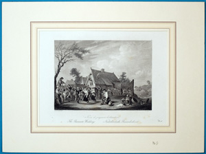 Alte Ansicht Bauernhochzeit in Holland Noces de paysans hollandais. The Peasants Wedding. Niederländische Bauernhochzeit., 1835
