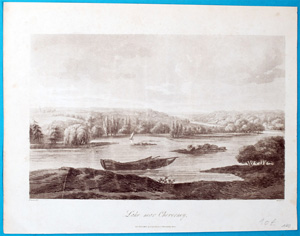 Alte Ansicht Frankreich Cheverney, zwischen Bourges und Rouen Lake near Cheverney., 1805